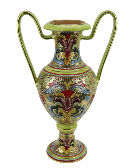 Ceramic Etruscan amphora Byzantine mosaic style 500110002-1