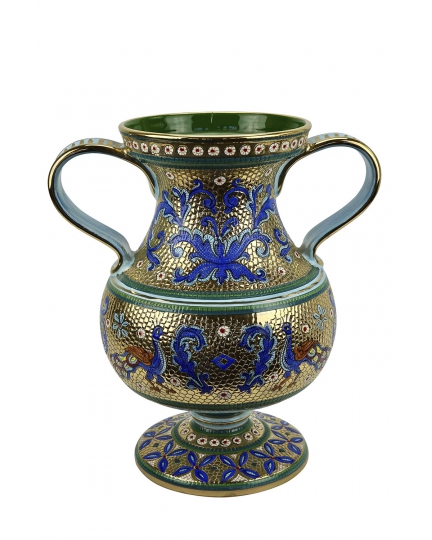 Ceramic footed vase Byzantine mosaic style 500110030-1