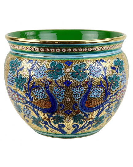 Ceramic planter Byzantine mosaic style 500110032-01