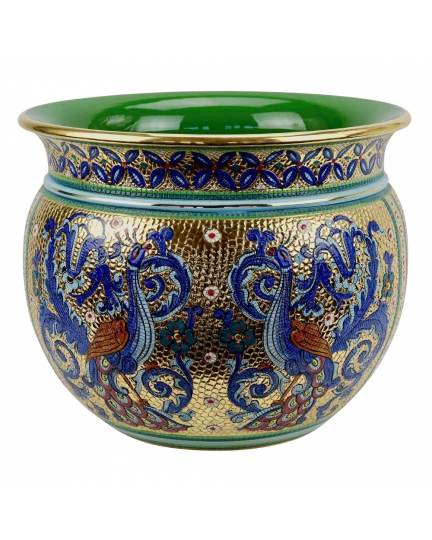 Ceramic planter Byzantine mosaic style 500110034-01
