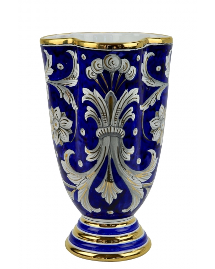 Ceramic vase "White on blue" series 500110054-01