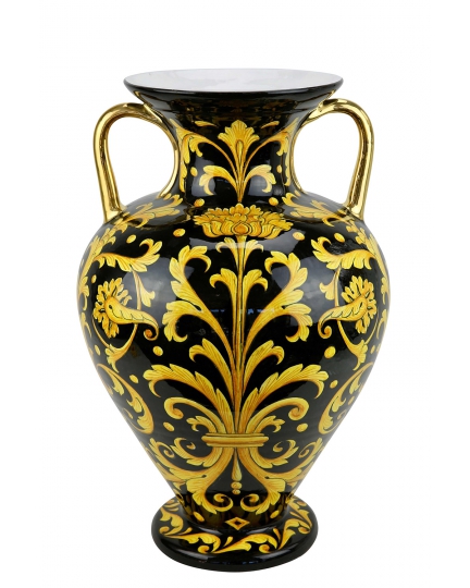 Ceramic vase "Yellow on black" series 500110049-01