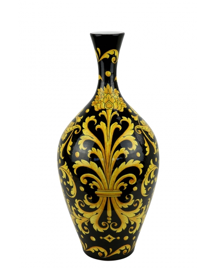 Ceramic vase "Yellow on black" series 500110050-01