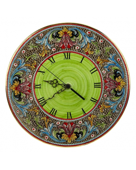 Ceramic wall clock Byzantine mosaic style 500110017-001