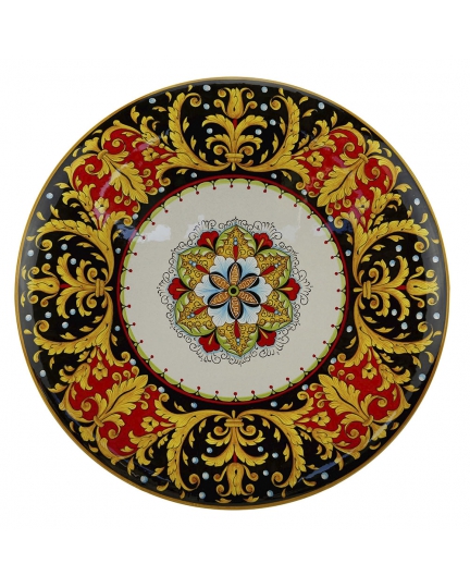 PLATE with a red-yellow border on a black background D51cm