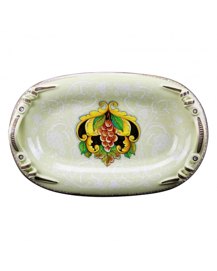 Ceramic oval tray "Macrame" series 500120025-001