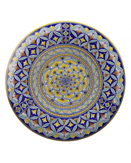 Decorative ceramic plate "Peacock feathers" 500120050-01