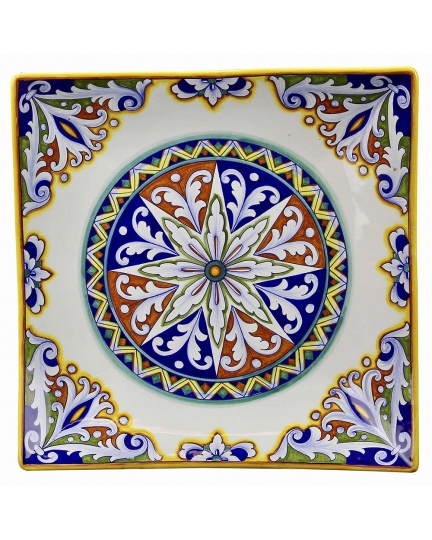 Decorative ceramic square plate 500120047-01