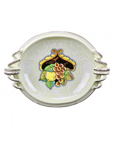 Decorative ceramic oval plate "Macrame" series 500120028-01