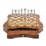 Exclusive chess set "Arabesque large" 600140070 (zamak alloy, gold/silver plated, board with drawer) - photo 2