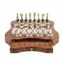 Exclusive chess set "Arabesque large" 600140071 (black/white antique color, board with drawer) - photo 2