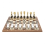 Exclusive chess set "Arabesque large" 600140231 (zamak alloy/beech, gold/silver plated, board with letters/numbers) - photo 2