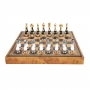 Эксклюзивные шахматы "Arabesque large" 600140228 (сплав замак/бук, золото/серебро, доска из искусственной кожи) - фото 2