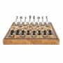 Эксклюзивные шахматы "Arabesque large" 600140228 (сплав замак/бук, золото/серебро, доска из искусственной кожи) - фото 3