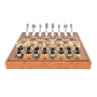 Эксклюзивные шахматы "Arabesque large" 600140229 (сплав замак/бук, золото/серебро, доска из искусственной кожи) - фото 3