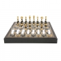 Эксклюзивные шахматы "Arabesque large" 600140230 (сплав замак/бук, золото/серебро, доска из искусственной кожи) - фото 2