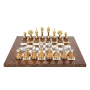 Exclusive chess set "Fiorito large" 600140178 (zamak alloy/beech, gold/silver plated, elm root board) - photo 2