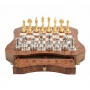 Exclusive chess set "Fiorito large" 600140072 (zamak alloy, gold/silver plated, board with drawer) - photo 2