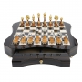 Exclusive chess set "Fiorito large" 600140100 (zamak alloy/beech, board with drawer) - photo 3