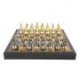 Эксклюзивные шахматы "Средневековые" 600140134 ( золото/серебро, доска из искусственной кожи) - фото 2