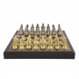 Эксклюзивные шахматы "Средневековые" 600140134 ( золото/серебро, доска из искусственной кожи) - фото 3
