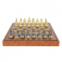 Эксклюзивные шахматы "Средневековые" 600140135 ( золото/серебро, доска из искусственной кожи) - фото 3