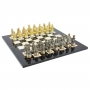 Exclusive chess set "Medieval" 600140028 (gold/silver plated, black board) - photo 3