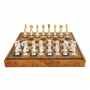 Эксклюзивные шахматы "Oriental large" 600140160 (цвет белый антик, доска из искусственной кожи) - фото 2
