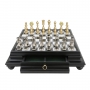 Эксклюзивные шахматы "Oriental large" 600140233  (латунь, мраморная доска c кассетой)  - фото 3