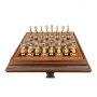 Эксклюзивные шахматы "Oriental large" 600140260 (латунь/бук, шахматный стол) - фото 3