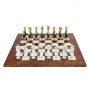 Exclusive chess set "Oriental large" 600140110 (black/white color, gold/silver plated, elm root board) - photo 2