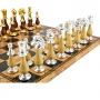 Эксклюзивные шахматы "Oriental large" 600140022 (латунь/бук, доска из искусственной кожи) - фото 2