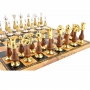 Эксклюзивные шахматы "Oriental large" 600140022 (латунь/бук, доска из искусственной кожи) - фото 3