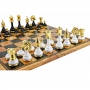 Эксклюзивные шахматы "Persian large" 600140027 (черно-белые, доска из искусственной кожи) - фото 2