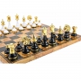 Эксклюзивные шахматы "Persian large" 600140027 (черно-белые, доска из искусственной кожи) - фото 3