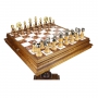 Exclusive chess set "Staunton Extra" 600140251 (brass/beech, chess table) - photo 2