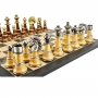 Exclusive chess set "Staunton Extra" 600140025 (brass/beech, leather board) - photo 3