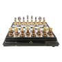 Exclusive chess set "Staunton Extra" 600140055 (brass/beech, marble top board) - photo 2