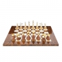 Exclusive chess set "Staunton large" 600140176 (brass/beech, gold/silver plated, elm root board) - photo 3