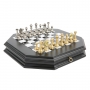 Эксклюзивные шахматы "Staunton large" 600140179 (латунь, мраморная доска с кассетой) - фото 2