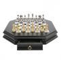 Exclusive chess set "Staunton large" 600140179 (solid brass, marble board with drawer) - photo 3
