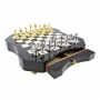 Exclusive chess set "Staunton medium" 600140014 (gold/silver plated, board with drawer) - photo 2