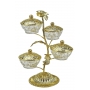 2-TIER STAND for sweets and nuts Stalk with crystal vases H31 cm - photo 2