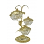 2-TIER STAND for sweets and nuts Stalk with crystal vases H31 cm - photo 3