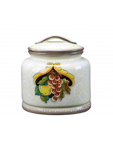 JAR with lid from a series "MACRAME" H25 cm