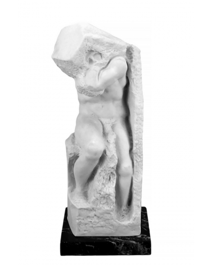 Atlas slave by Michelangelo marble statuette 600030093-1