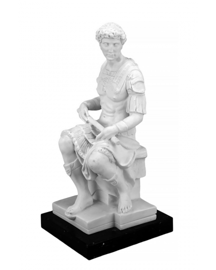 Giuliano de'Medici by Michelangelo marble statuette 600030095-1