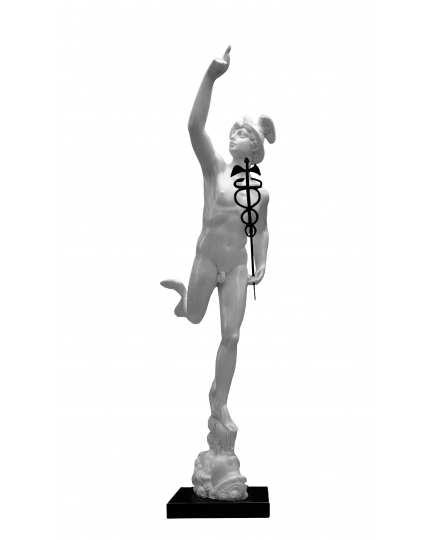 Mercury Giambologna marble statuette 600030007-1
