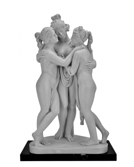 Three graces by Canova marble statuette 600030003-01
