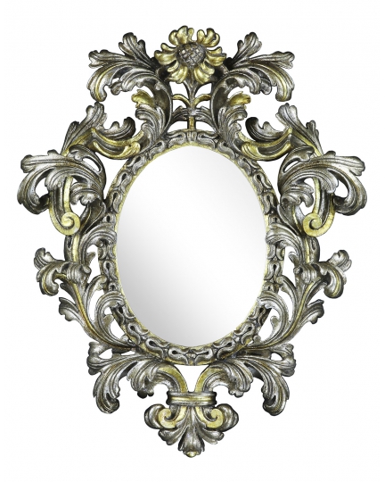 Oval mirror in a hand carved frame 300070057-01